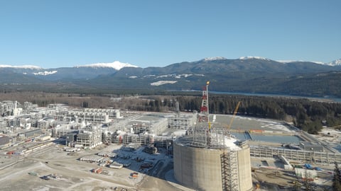 The LNG Canada site in Kitimat, B.C.,