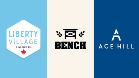 Bench Brewing, Liberty Village and Ace Hill logos