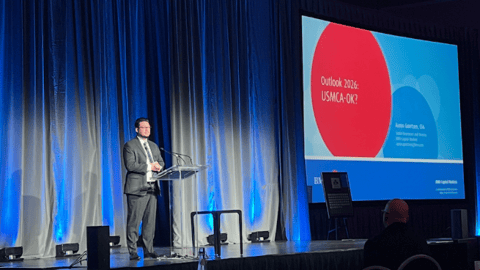 Aaron Goertzen presenting at GIC 2025