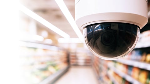Security camera in grocery store