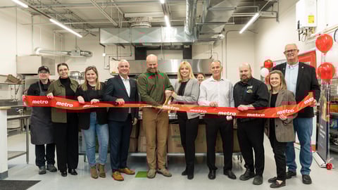 Ribbon cutting ceremony at Metro's Shared Kitchen in Orillia, Ont.