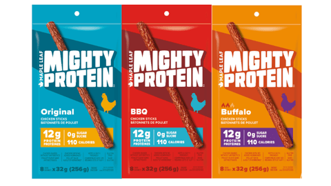 Packs of Mighty Protein Chicken Sticks