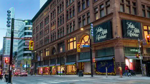 Mars Canada holiday window displays at 176 Yonge St in Toronto 