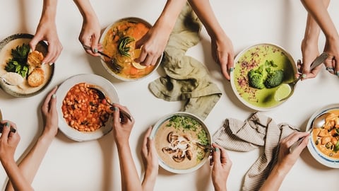 A variety of soups and stews