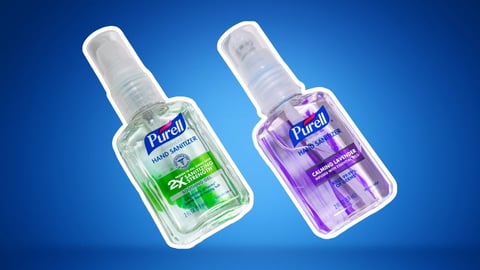 Purell bottles of hand sanitizer 