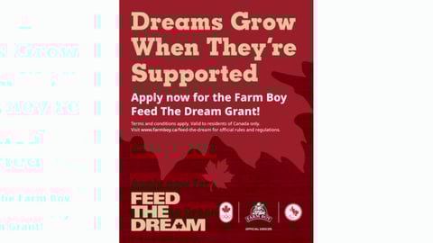 Farm Boy feed the dream campaign ad