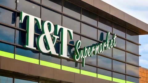 TT supermarket store sign on exterior