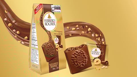 Ferrero Rocher chocolate squares