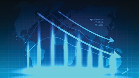 Cool Light Negative Bar Graph Chart Depreciation Business Economic Recession