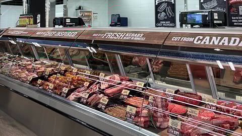 meat in a grocery store