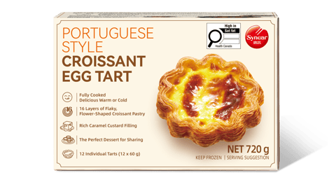 Box of Portuguese-Style Croissant Egg Tart