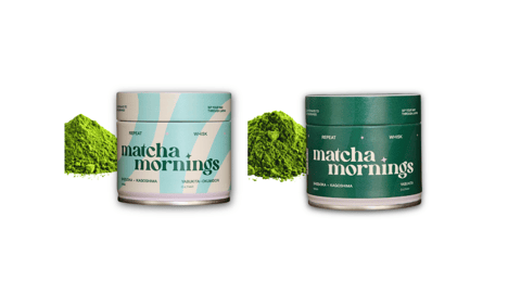 Matcha Mornings tins of matcha