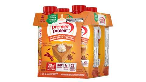 Four-pack of Premier Protein Limited-Edition Pumpkin Spice High Protein Shake