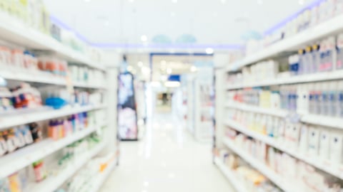 blurred image of drug store