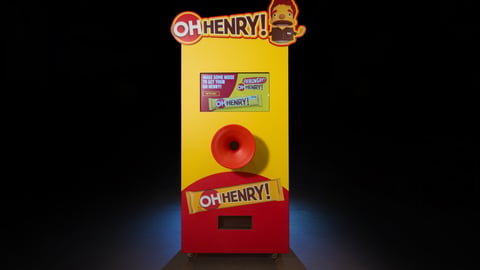 Oh Henry! “Grumble-Activated Vending Machine”