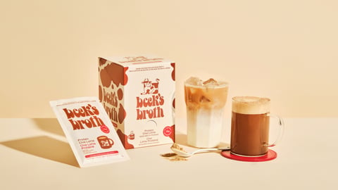 Packs of Beck’s Broth Protein Chai Latte