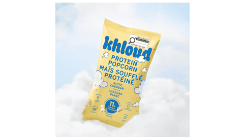 Khloud Protein Popcorn in white cheddar
