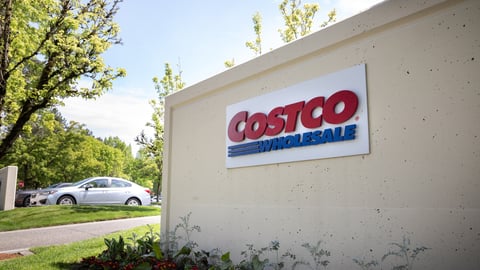 Issaquah, Washington / USA - May 4 2020:  Costco sign at the company headquarters building, with space for text on the left; Shutterstock ID 1724234737