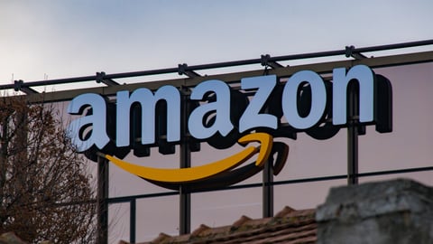 Amazon logo on the building in Iasi,Romania,27 February 2024; Shutterstock ID 2431184137