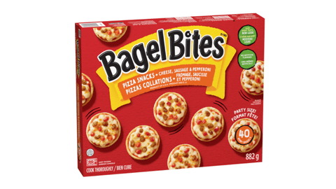 A box of Bagel Bites