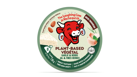 A wheel of The Laughing Cow Plant-Based Herbs & Garlic 