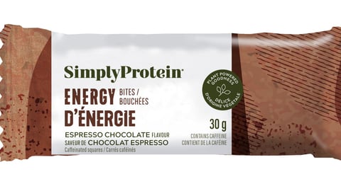 A pack of SimplyProtein Energy Bites, single serving