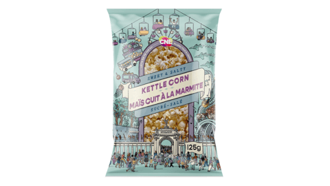 A bag of CNE Kettle Corn