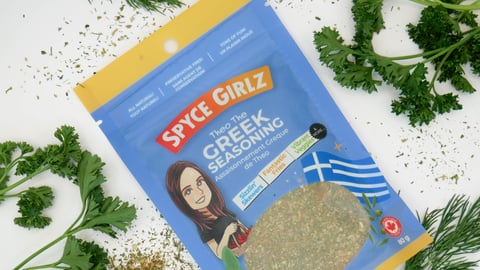 A pack of Spyce Girlz Theo the Greek Seasoning