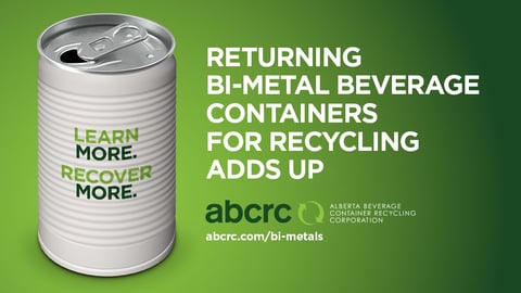 An ad featuring a plain tin pop can against a green background surrounded by text