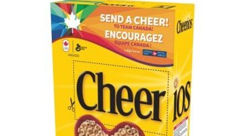 General Mills Canada-Iconic yellow Cheerios box altered to cheer