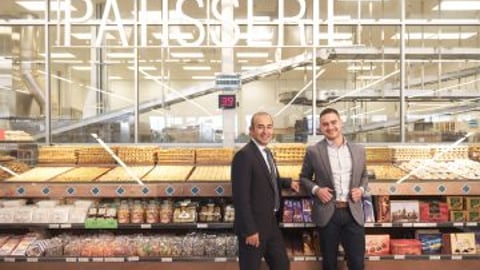 Michel Cheaib and Abdallah Baradhy of Marché Adonis; Fresh pistachios and pastries are among the store's specialties