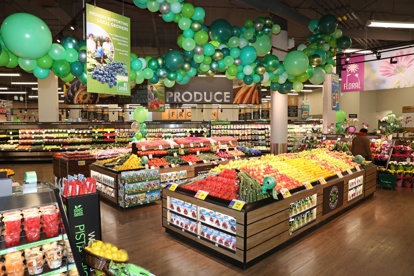 Save-On-Foods produce section at King George Hub store