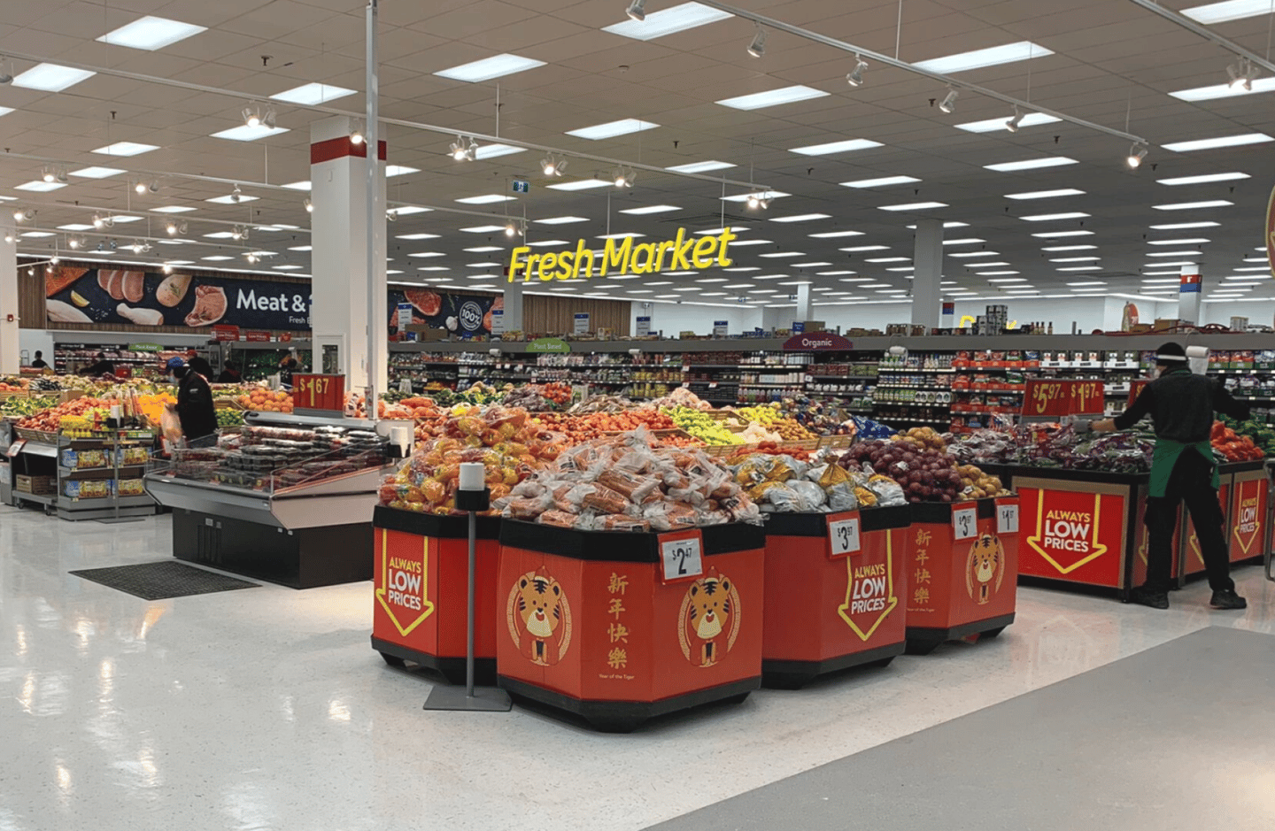 Fresh Market section of Walmart's Dufferin Mall Supercentre location