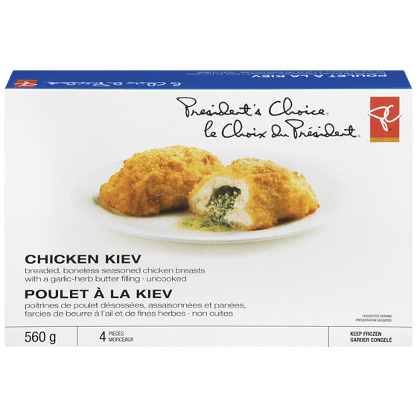 President's Choice-brand chicken Kiev,