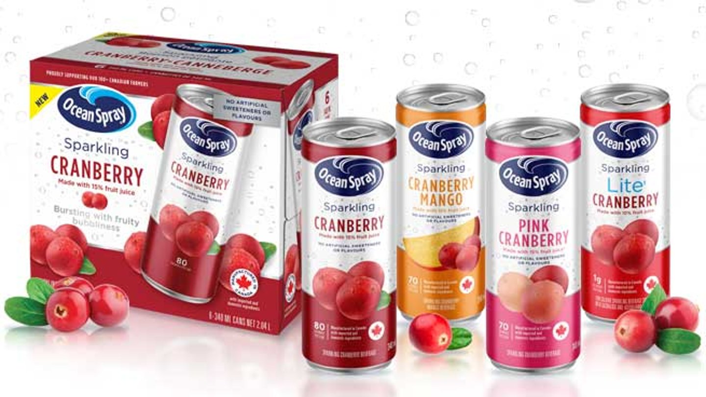 Ocean Spray Sparkling Cranberry Beverages