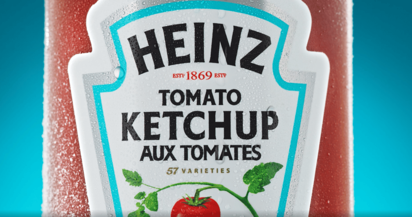 Cold Heinz Ketchup Bottle