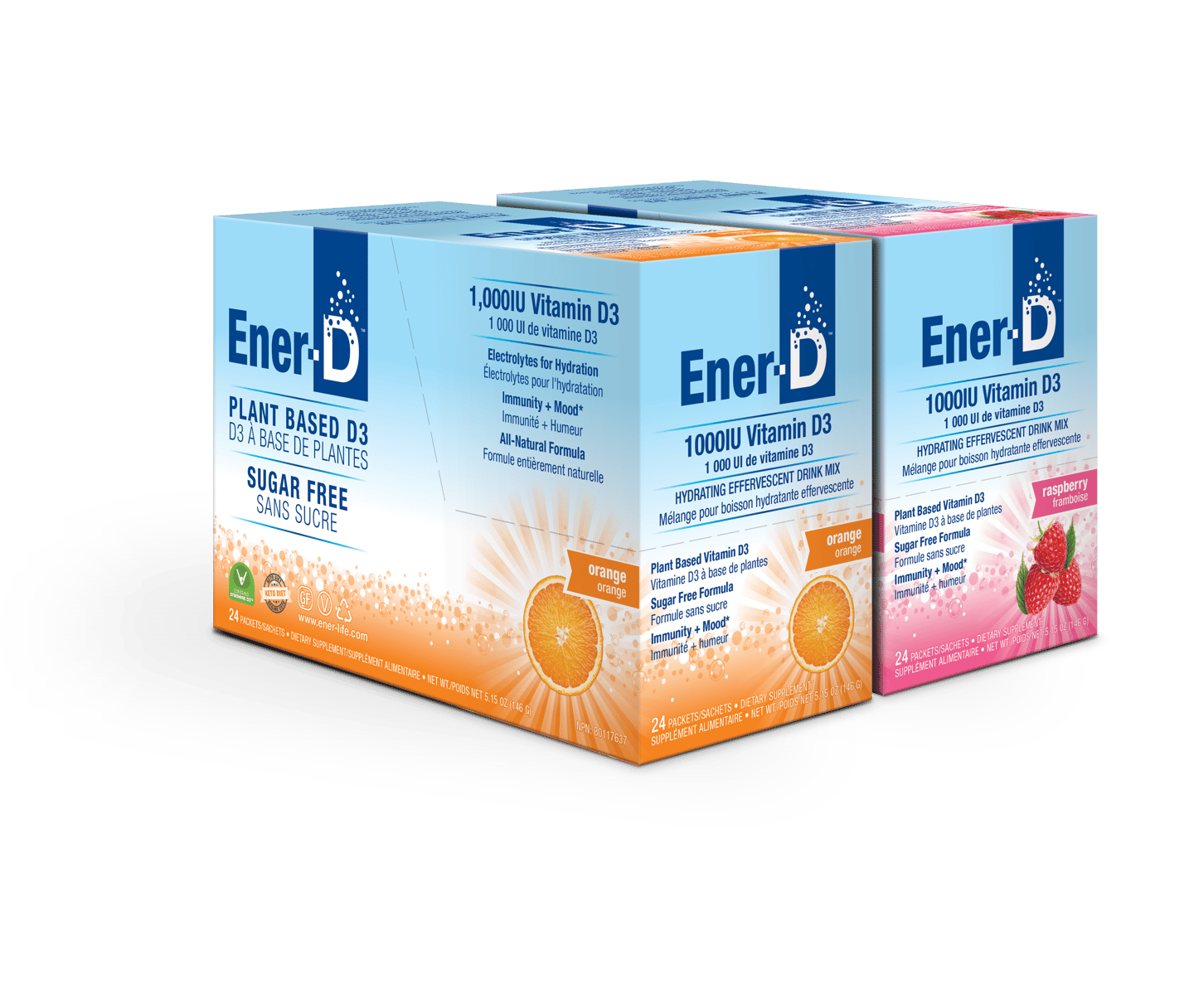 Packs of Ener-D vitamin mixes