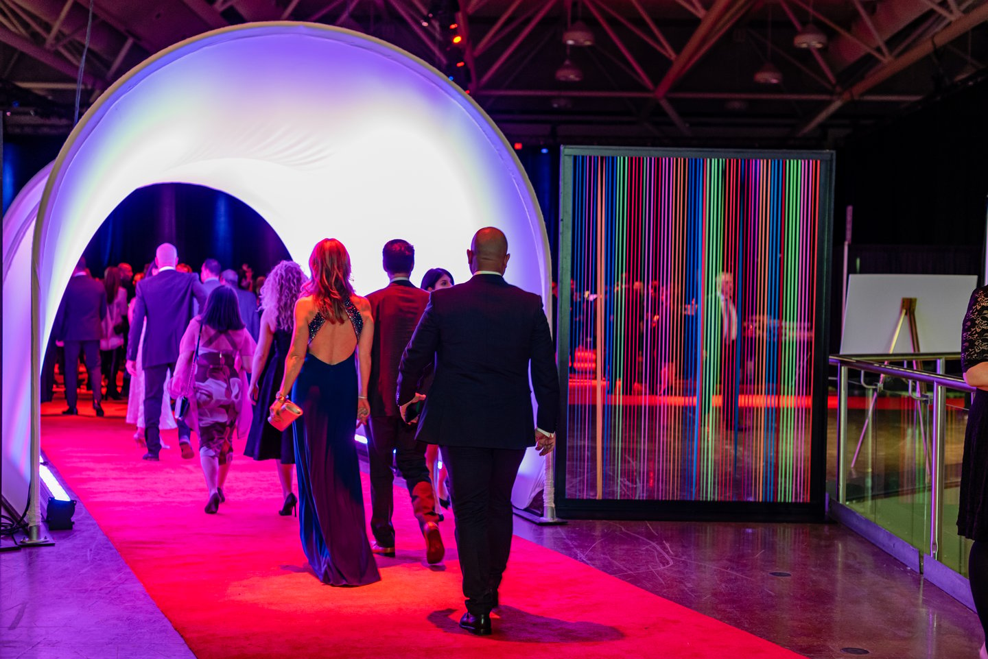 Walking the Red Carpet to enter the Reception