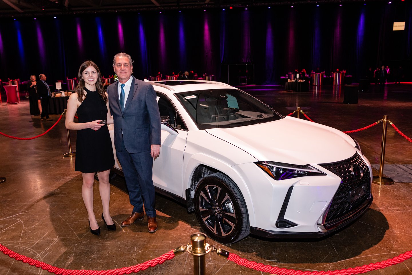 Shannon Whitaker – winner of the 2023 Lexus 250UXh with Bob Tasikas of Don Valley North Lexus