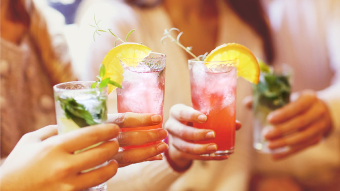 group of people with non-alcoholic drinks