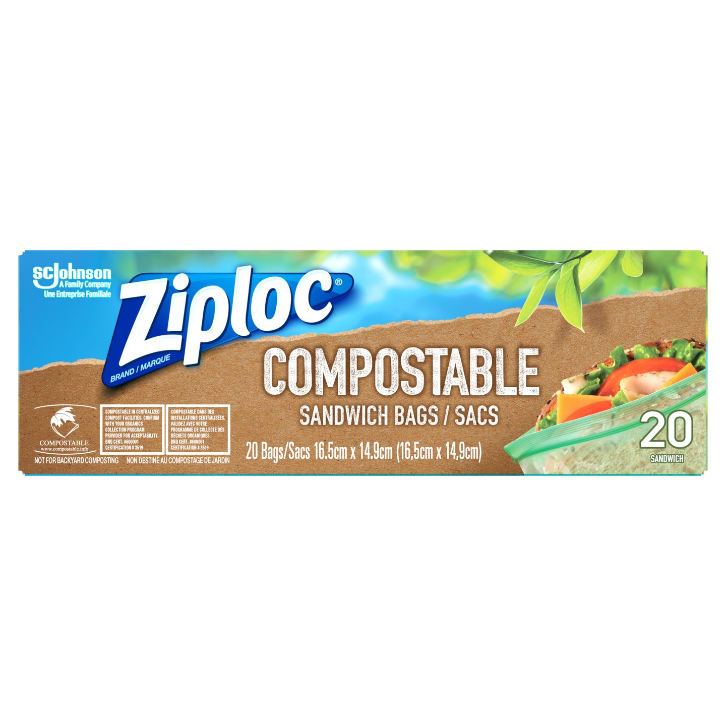 ziploc compostable bags