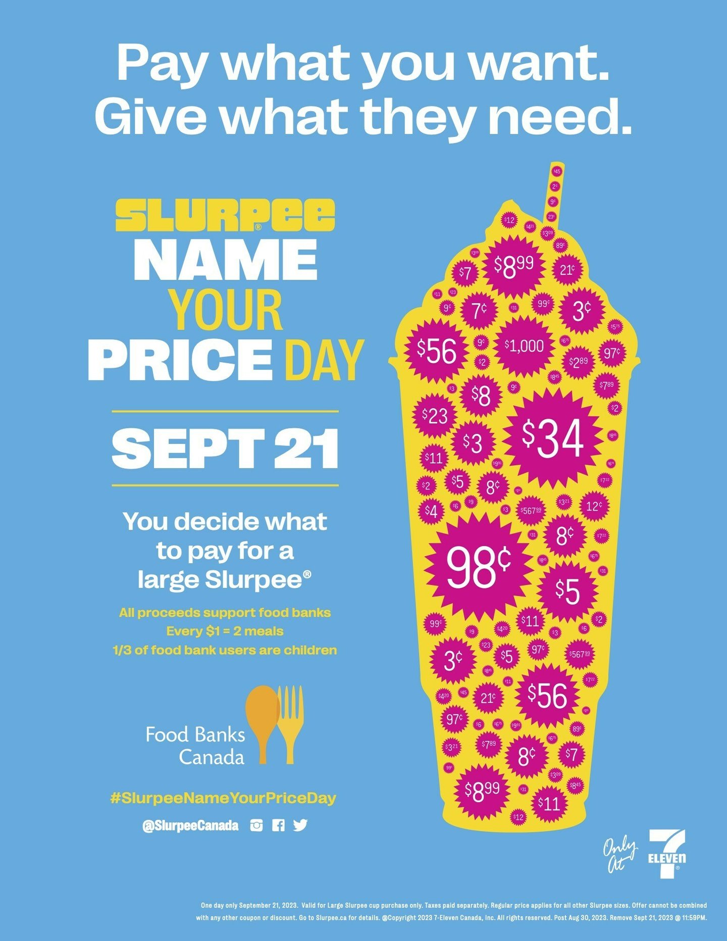 7-eleven Slurpee Name Your Price Day