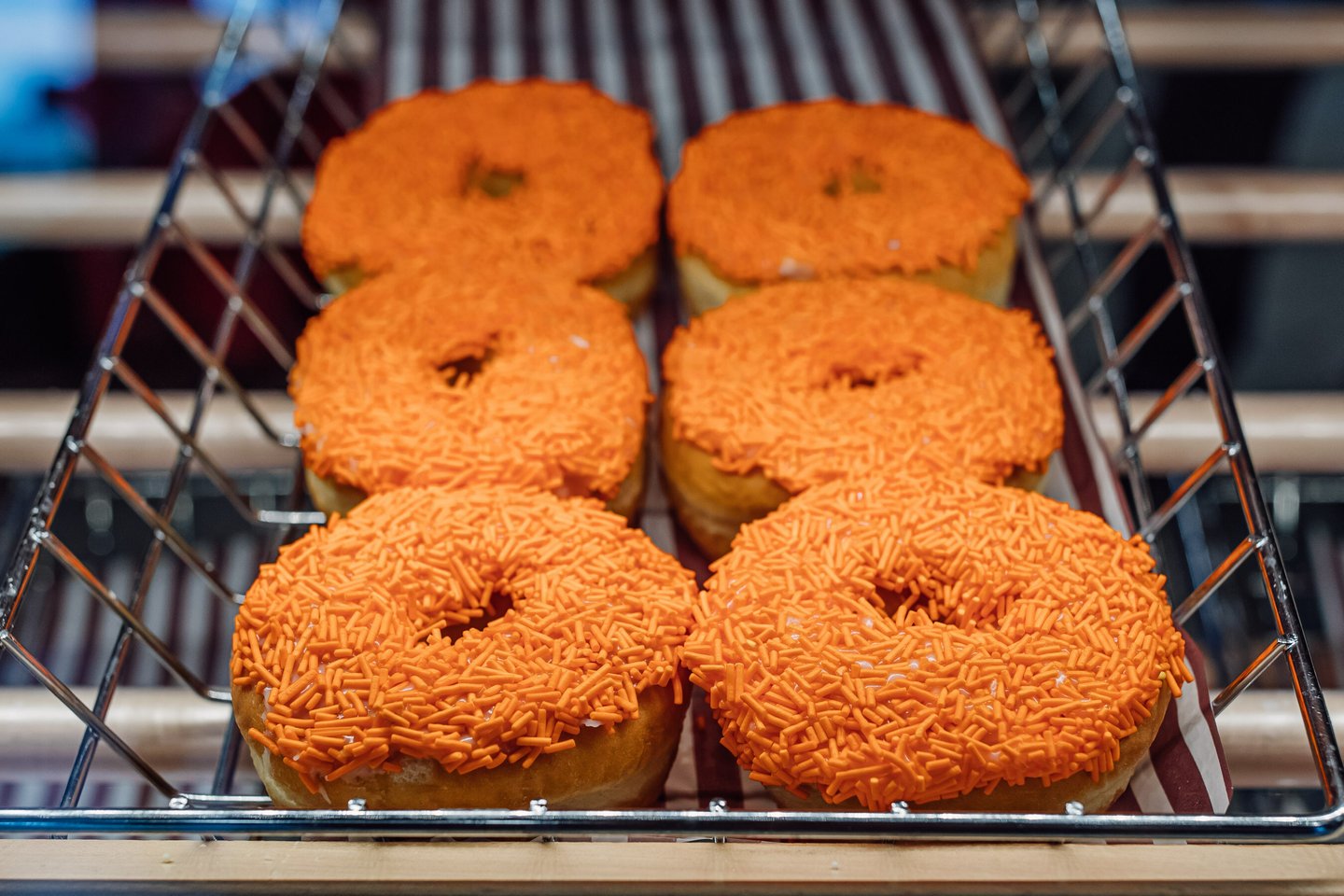 Tim Hortons orange sprinkle donut