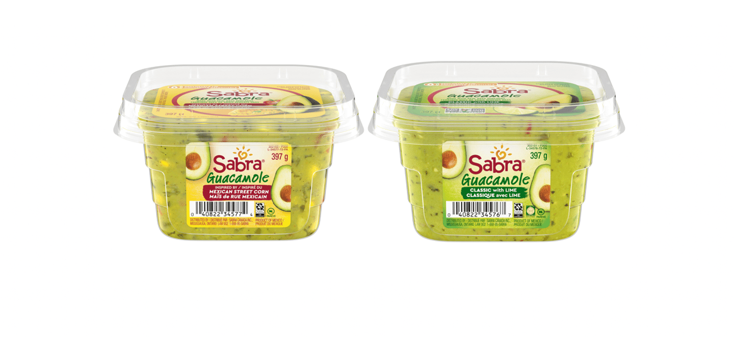 Sabra Classic with Lime, Mexican Street Corn guacamoles
