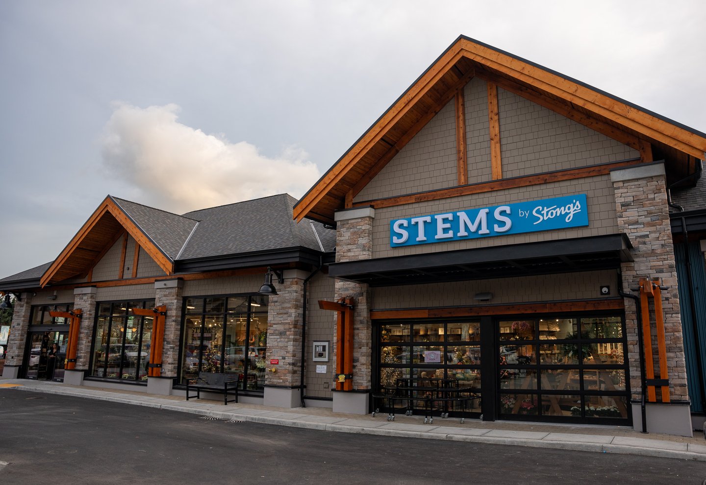 Exterior of Stems by Stong's in North Vancouver.