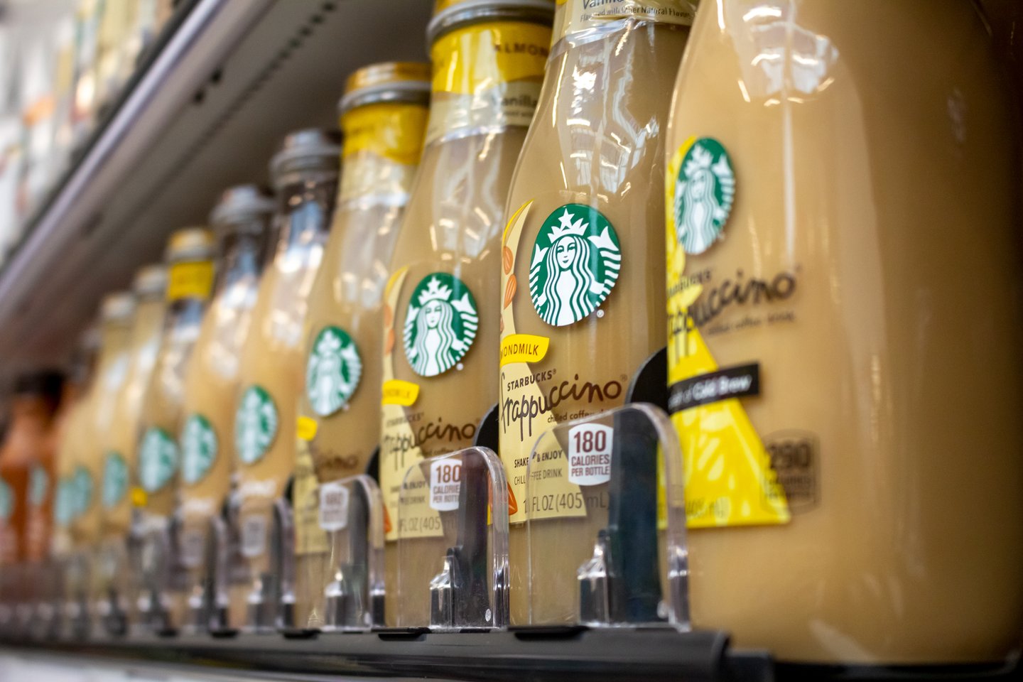 Starbucks Vanilla Frappuccino in a grocery store