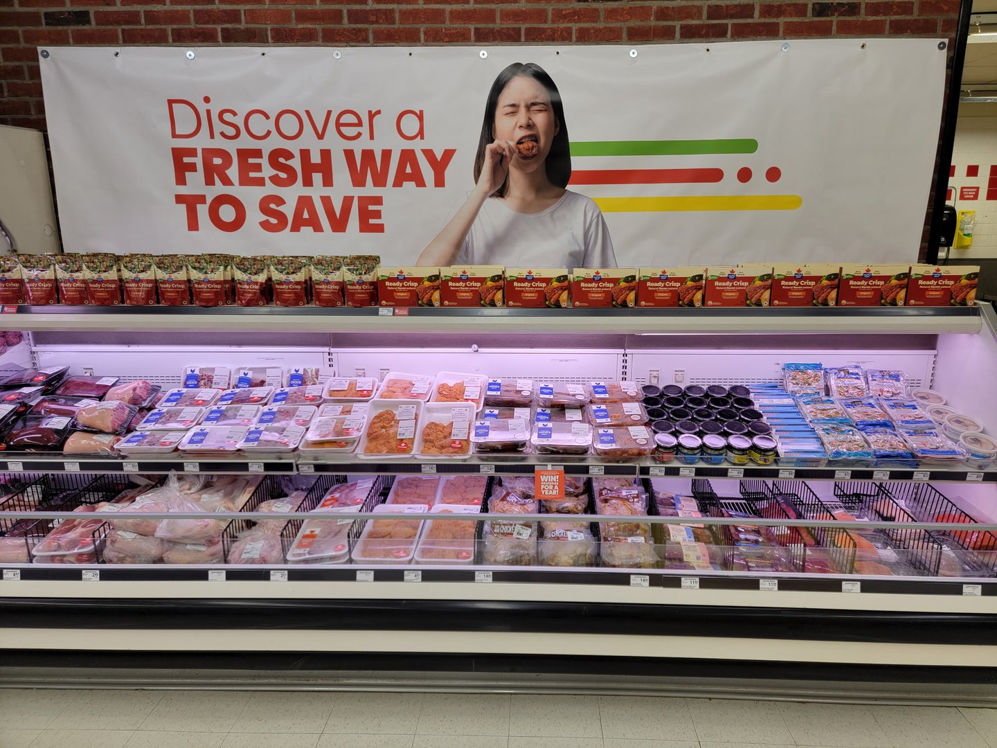 Meat case at the Buy-Low Foods in Grand Prairie
