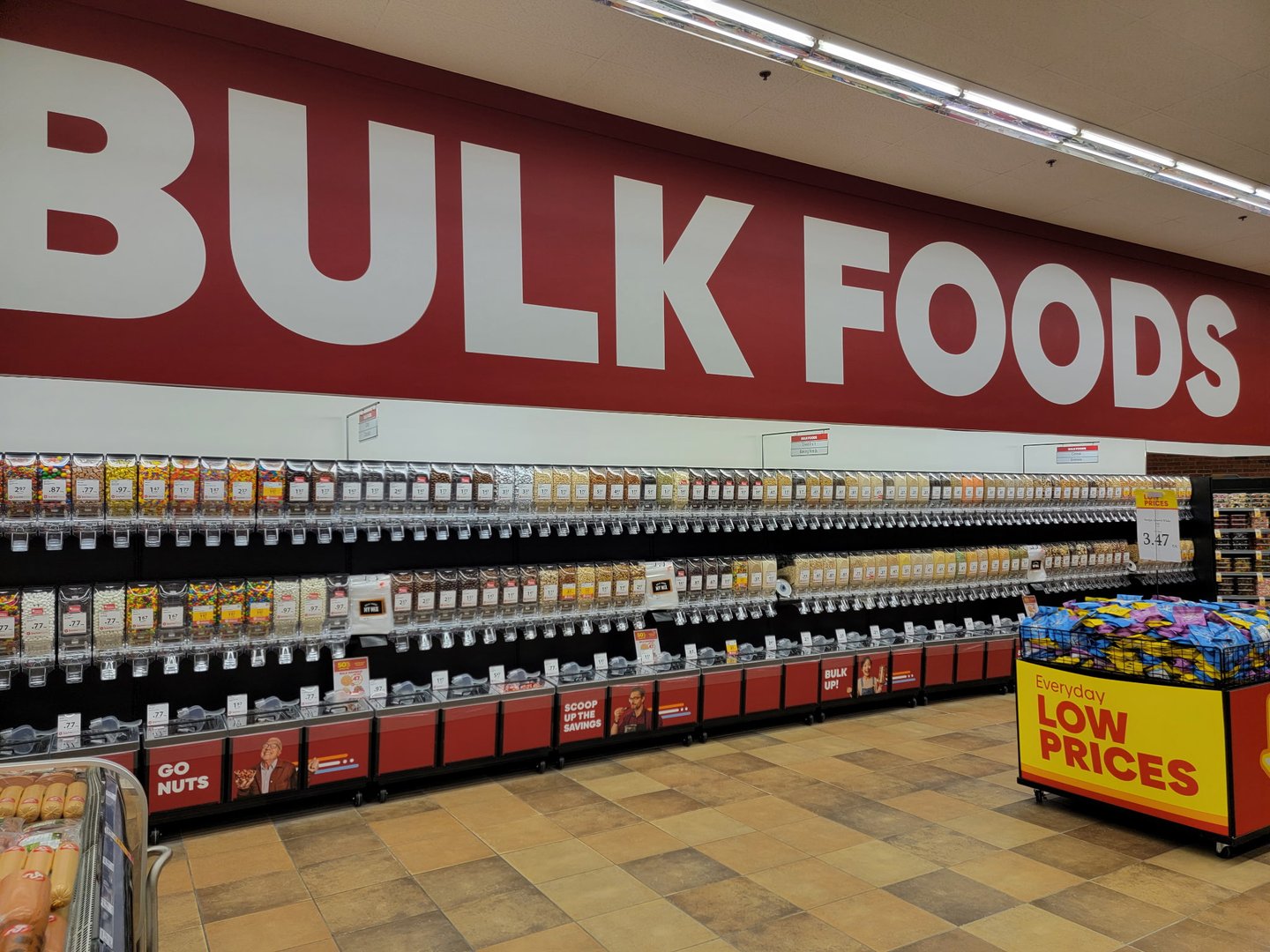Bulk Foods section at the Buy-Low Foods in Grand Prairie