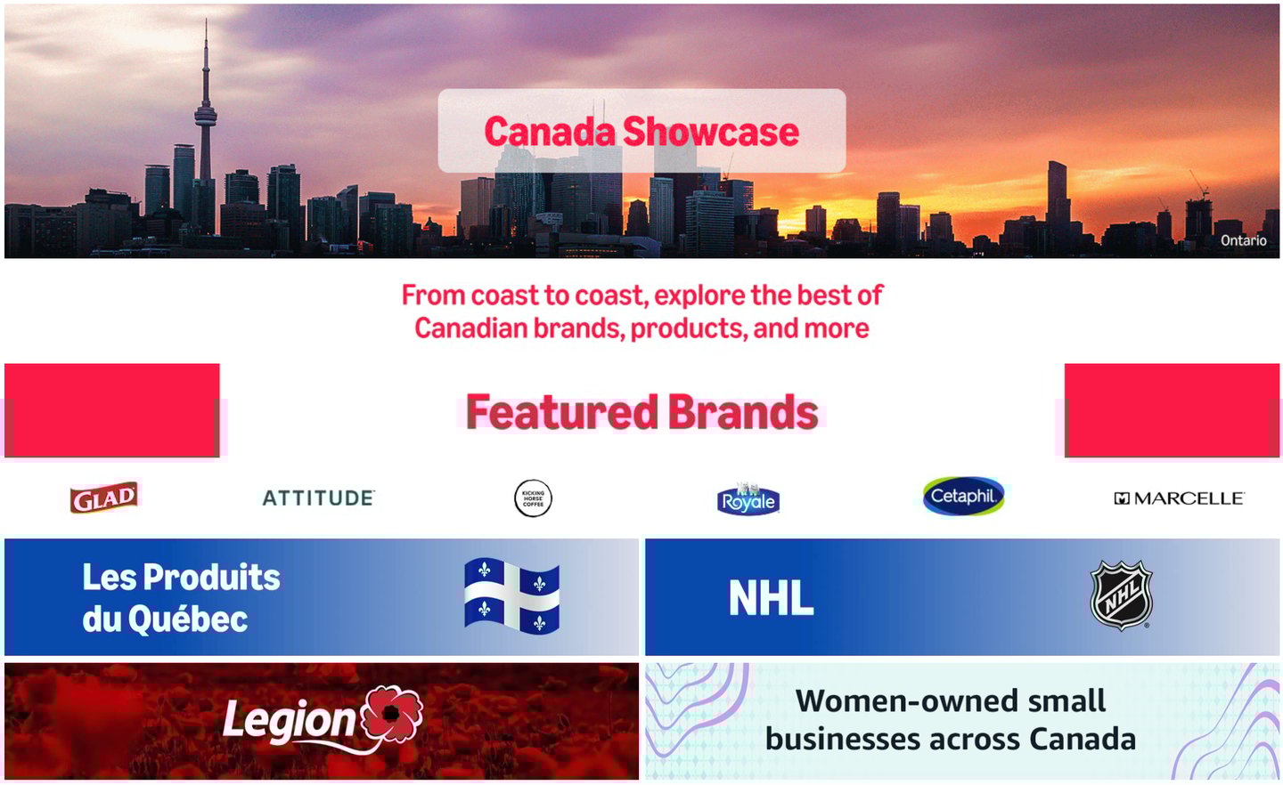 amazon canada showcase