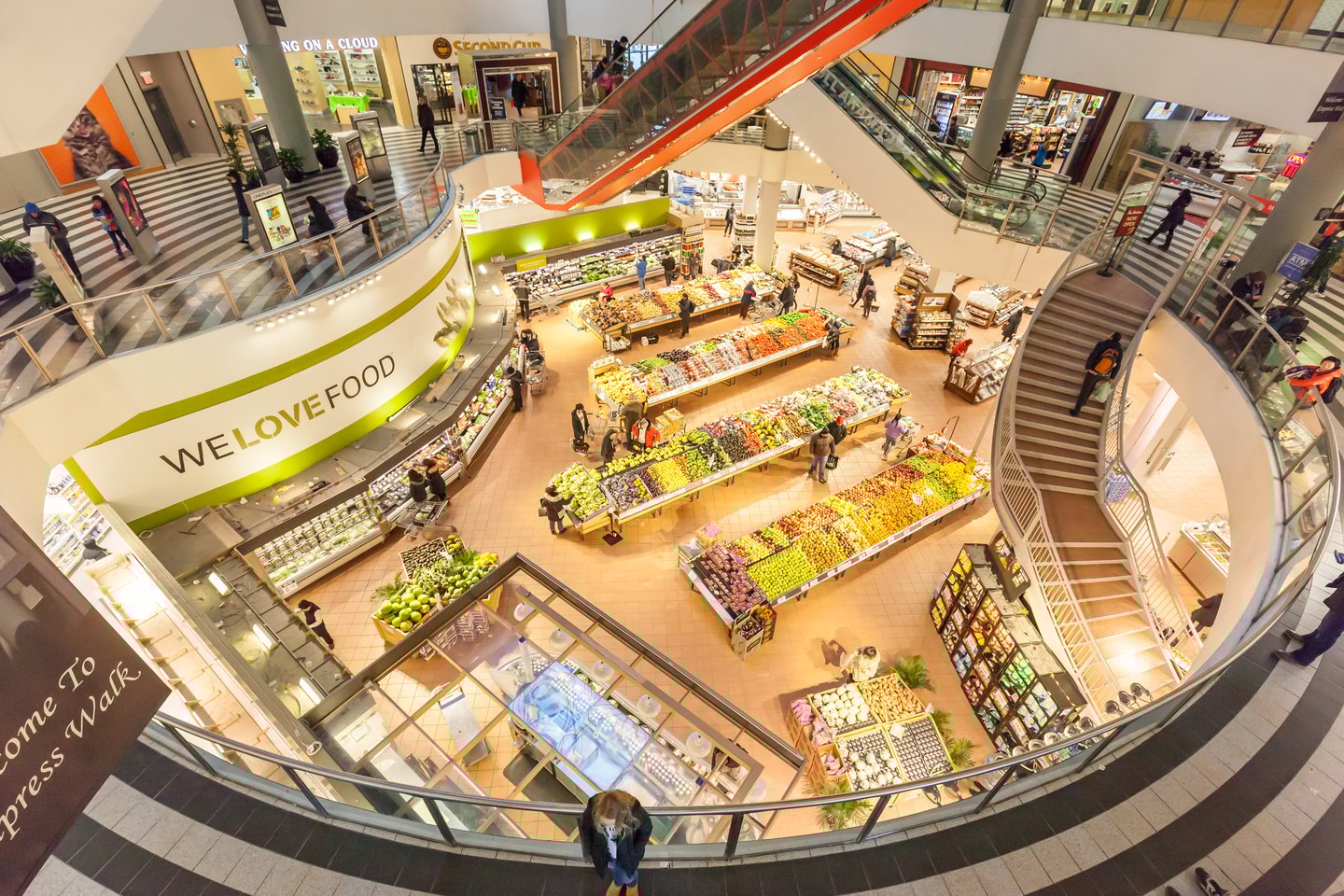 Aerial view of a Loblaws store in Toronto.